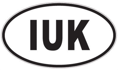 IUK - 3 Letter Initials Oval Magnet