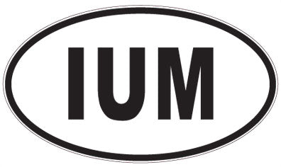 IUM - 3 Letter Initials Oval Sticker