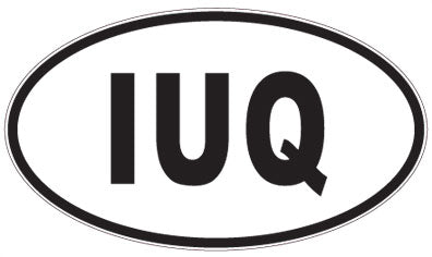 IUQ - 3 Letter Initials Oval Magnet