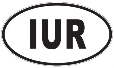 IUR - 3 Letter Initials Oval Magnet