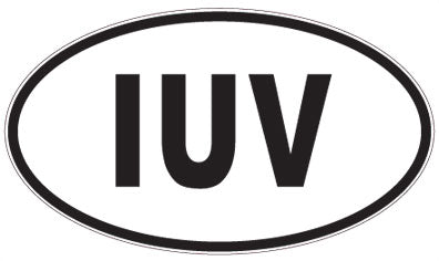 IUV - 3 Letter Initials Oval Magnet