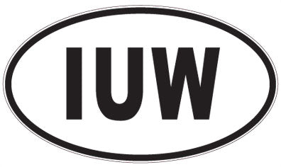 IUW - 3 Letter Initials Oval Magnet