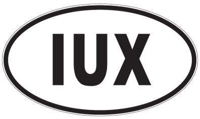 IUX - 3 Letter Initials Oval Magnet
