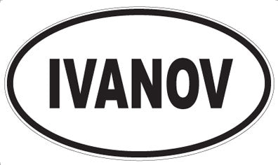 IVANOV - Oval Sticker