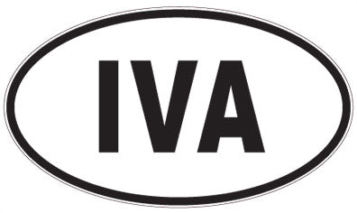 IVA - 3 Letter Initials Oval Magnet