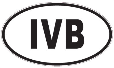 IVB - 3 Letter Initials Oval Sticker