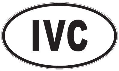 IVC - 3 Letter Initials Oval Magnet