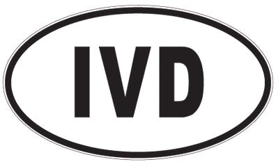 IVD - 3 Letter Initials Oval Magnet