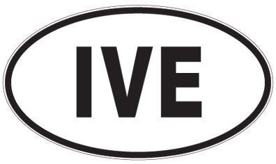 IVE - 3 Letter Initials Oval Sticker