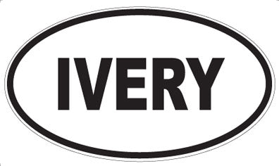 IVERY - Oval Sticker