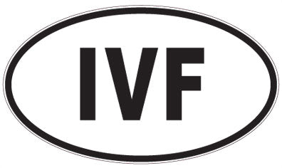 IVF - 3 Letter Initials Oval Sticker