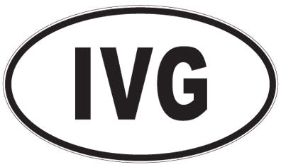 IVG - 3 Letter Initials Oval Sticker