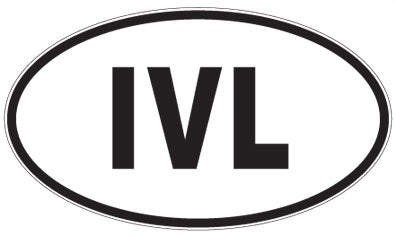 IVL - 3 Letter Initials Oval Magnet