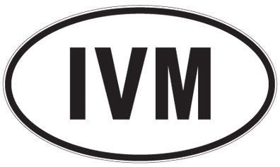 IVM - 3 Letter Initials Oval Sticker
