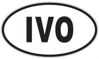 IVO - 3 Letter Initials Oval Magnet