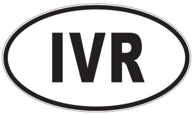 IVR - 3 Letter Initials Oval Magnet