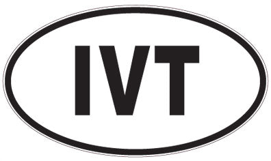 IVT - 3 Letter Initials Oval Magnet