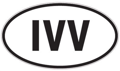 IVV - 3 Letter Initials Oval Sticker
