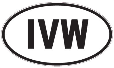 IVW - 3 Letter Initials Oval Magnet
