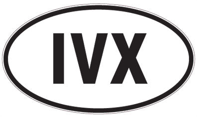 IVX - 3 Letter Initials Oval Magnet