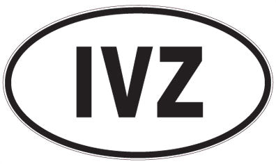 IVZ - 3 Letter Initials Oval Magnet