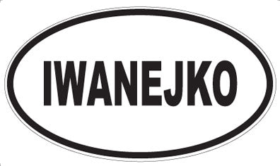 IWANEJKO - Oval Sticker