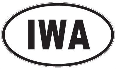 IWA - 3 Letter Initials Oval Magnet