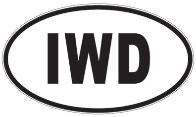 IWD - 3 Letter Initials Oval Sticker