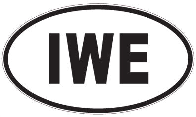 IWE - 3 Letter Initials Oval Magnet