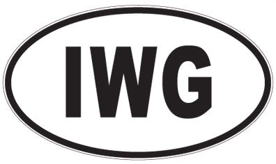 IWG - 3 Letter Initials Oval Magnet