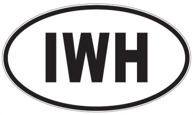 IWH - 3 Letter Initials Oval Magnet