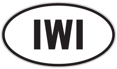 IWI - 3 Letter Initials Oval Magnet