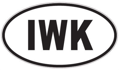 IWK - 3 Letter Initials Oval Sticker