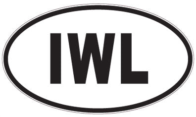 IWL - 3 Letter Initials Oval Sticker
