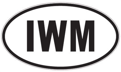IWM - 3 Letter Initials Oval Sticker