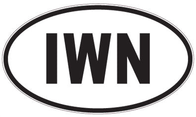 IWN - 3 Letter Initials Oval Sticker