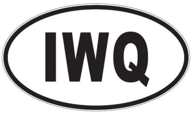 IWQ - 3 Letter Initials Oval Magnet