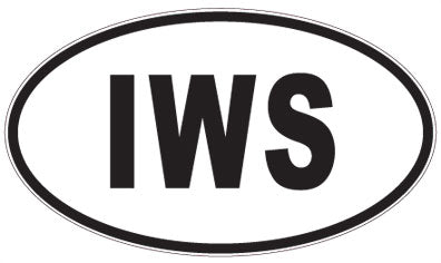 IWS - 3 Letter Initials Oval Sticker