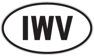 IWV - 3 Letter Initials Oval Magnet