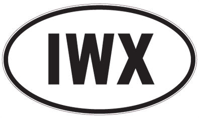 IWX - 3 Letter Initials Oval Magnet