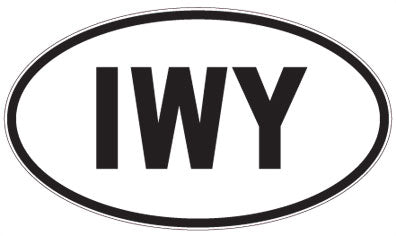 IWY - 3 Letter Initials Oval Sticker