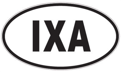 IXA - 3 Letter Initials Oval Magnet
