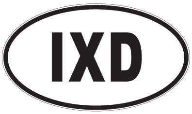 IXD - 3 Letter Initials Oval Magnet