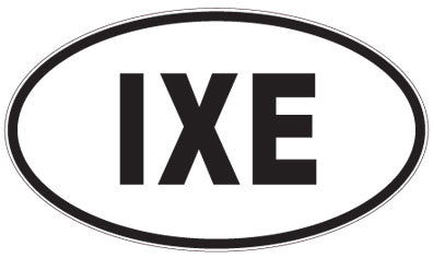 IXE - 3 Letter Initials Oval Magnet