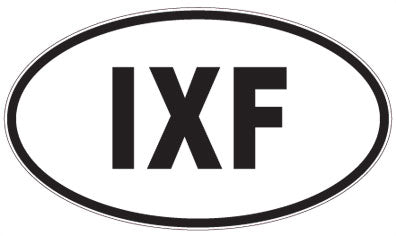 IXF - 3 Letter Initials Oval Sticker