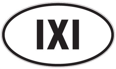 IXI - 3 Letter Initials Oval Magnet