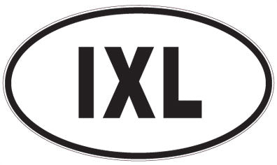 IXL - 3 Letter Initials Oval Magnet