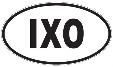 IXO - 3 Letter Initials Oval Magnet