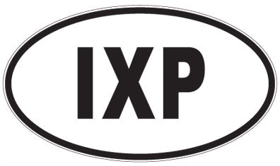 IXP - 3 Letter Initials Oval Sticker