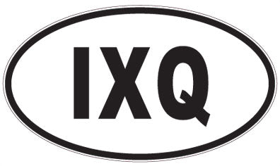 IXQ - 3 Letter Initials Oval Magnet